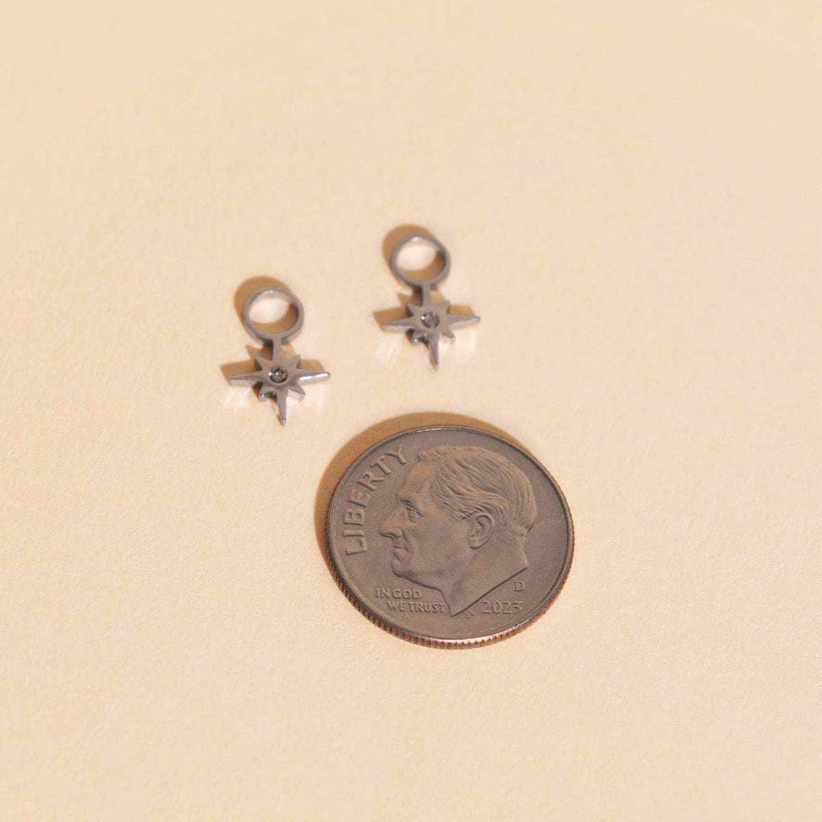 Mini Starburst Huggie Hoop Charms