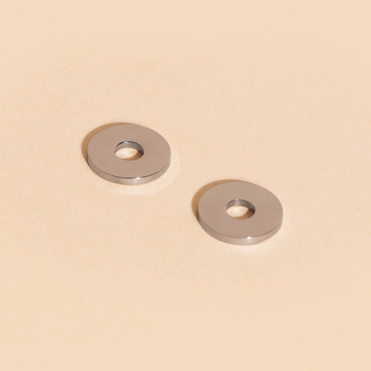 Disc Rounded Huggie Hoop Charms