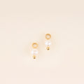 Natural Pearl Huggie Hoop Charms 8
