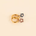 Mini Flower Huggie Hoop Charms 7