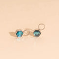 March Birthstone Huggie Hoop Charms 5