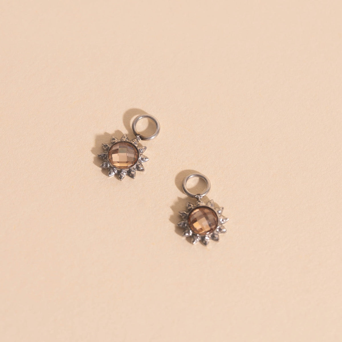 Sun Huggie Hoop Charms