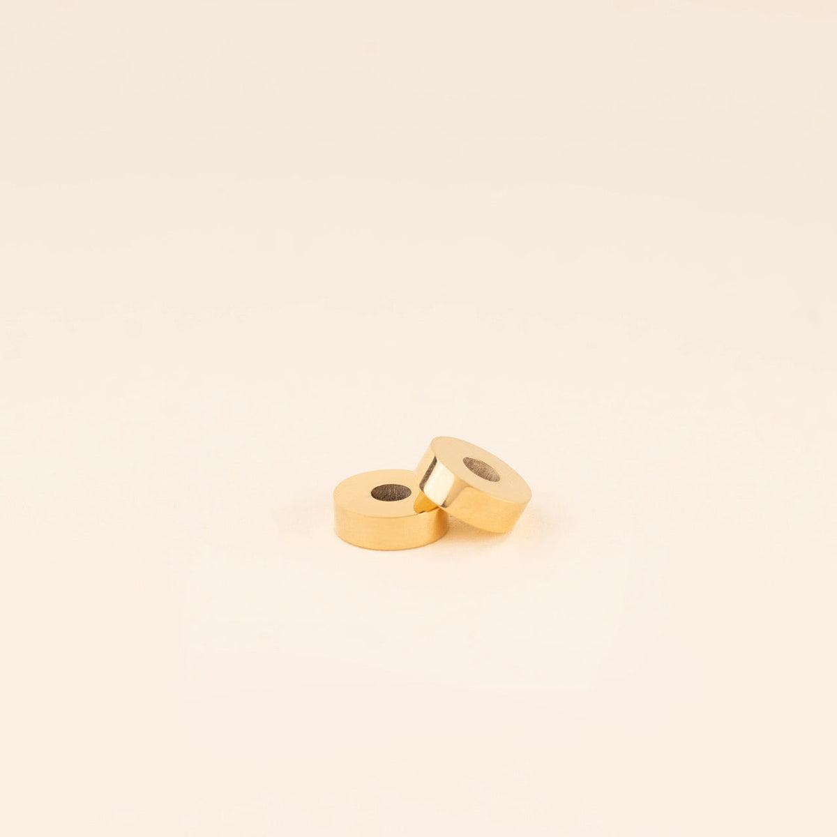 Disc Rounded Huggie Hoop Charms