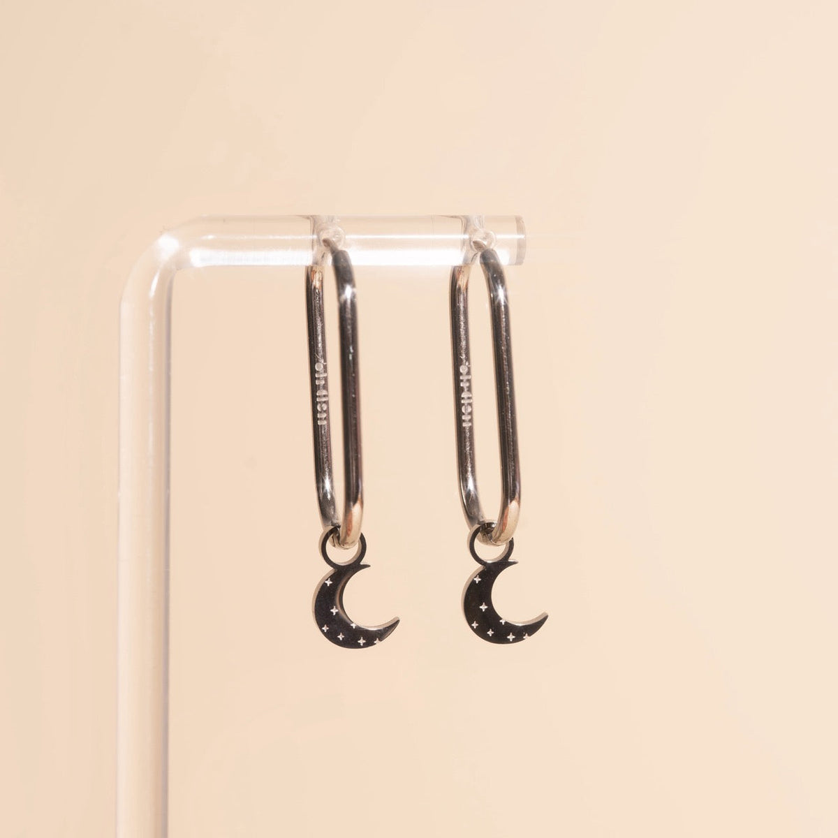 Moon Huggie Hoop Charms