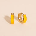 Color Chunky Huggie Hoop Earrings 4