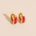 Color Chunky Huggie Hoop Earrings 5