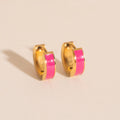 Color Chunky Huggie Hoop Earrings 7