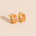 Color Chunky Huggie Hoop Earrings 8