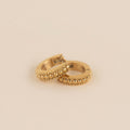 Dotted Chunky Huggie Hoop Earrings 3