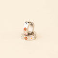 Flower Chunky Huggie Hoop Earrings 4