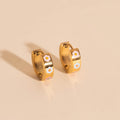 Flower Chunky Huggie Hoop Earrings 6