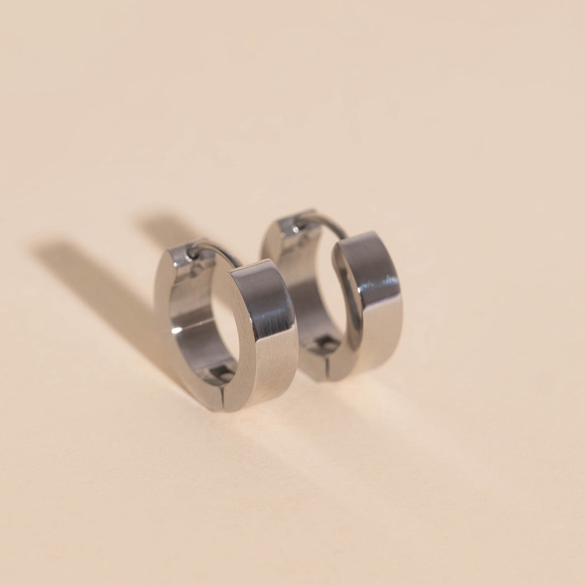 O.G. Smooth Chunky Huggie Hoop Earrings