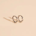 Squiggly Rounded Huggie Hoop Earrings 8