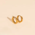 Smooth Tiny Huggie Hoop Earrings 1