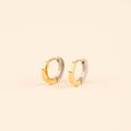 Split Metal Huggie Hoop Earrings 1