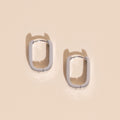 Titanium Smooth Oblong Huggie Hoop Earrings - FeatherTUFF™ 7