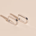 Titanium Smooth Oblong Huggie Hoop Earrings - FeatherTUFF™ 3