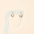 Paperclip Chain Huggie Hoop Chains 2