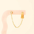 Paperclip Chain Huggie Hoop Chains 1