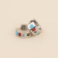 Gemstone Super Chunky Huggie Hoop Earrings 4