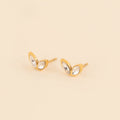 Crystal Leaf Stud Earrings 3