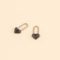 Paperclip Heart Huggie Hoop Charms 7