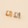 Spring 3D Huggie Hoop Earrings 3