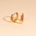 Split Color Huggie Hoop Earrings 5