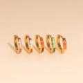 Split Color Huggie Hoop Earrings 2