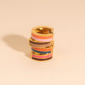 Striped Chunky Huggie Hoop Earrings 3