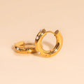 Pearl Chunky Rounded Huggie Hoop Earrings 2