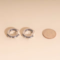 Pearl Chunky Rounded Huggie Hoop Earrings 8