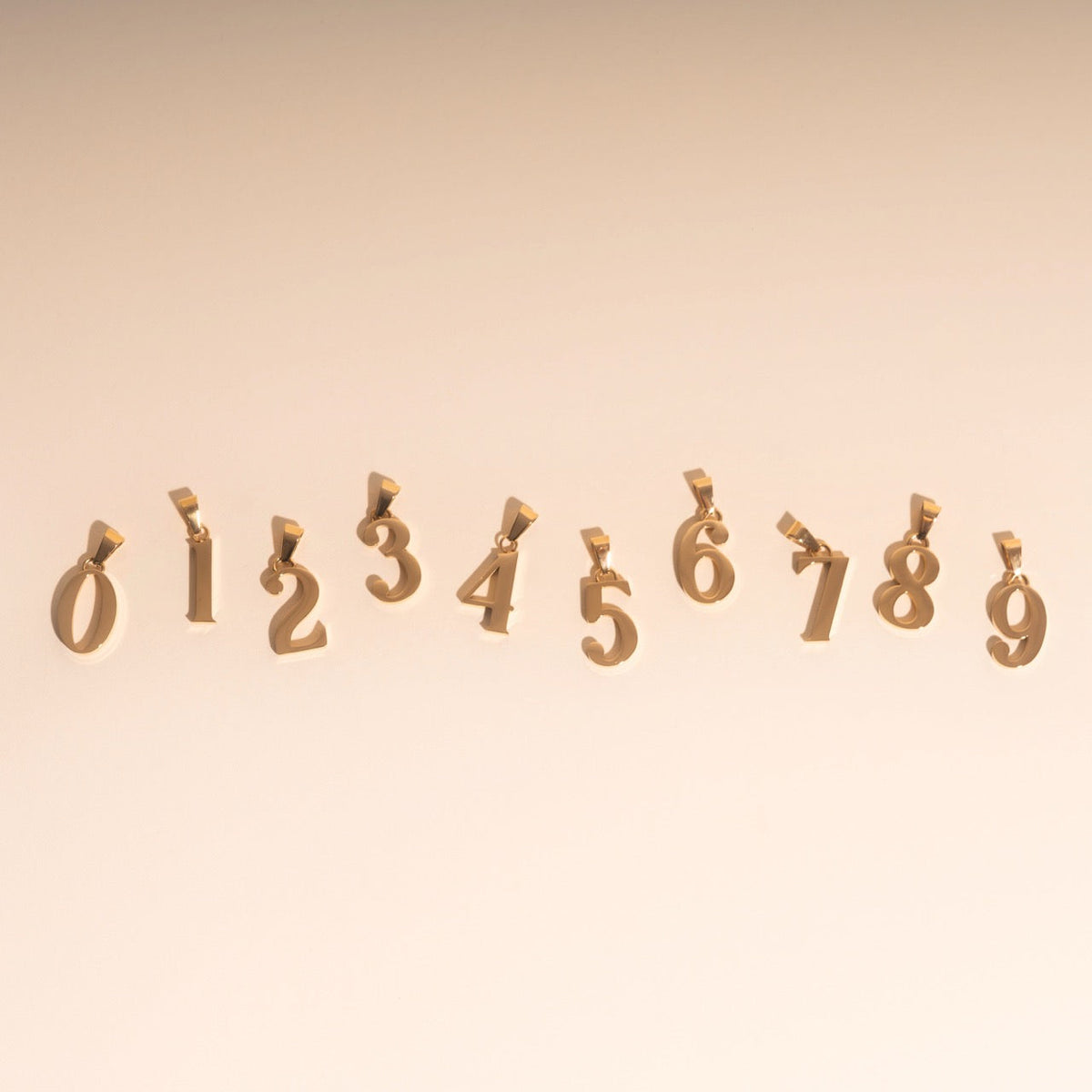Number Necklace Charm (Single)