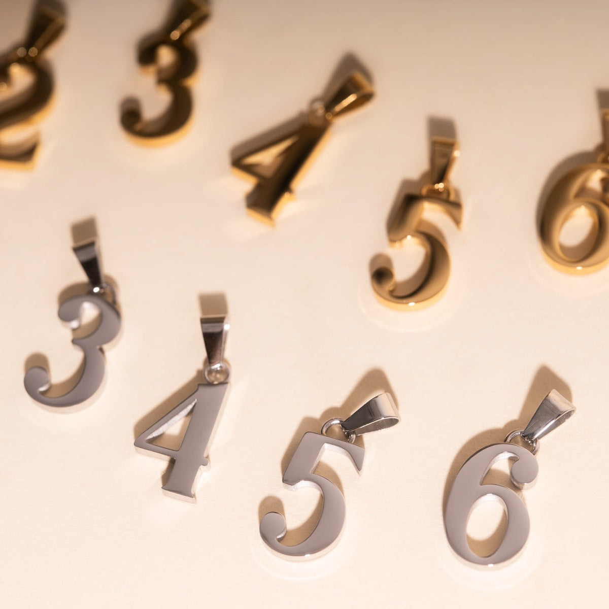 Number Necklace Charm (Single)