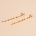 Crystal Bead Chain Stud Earrings 1