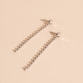 Crystal Bead Chain Stud Earrings 3