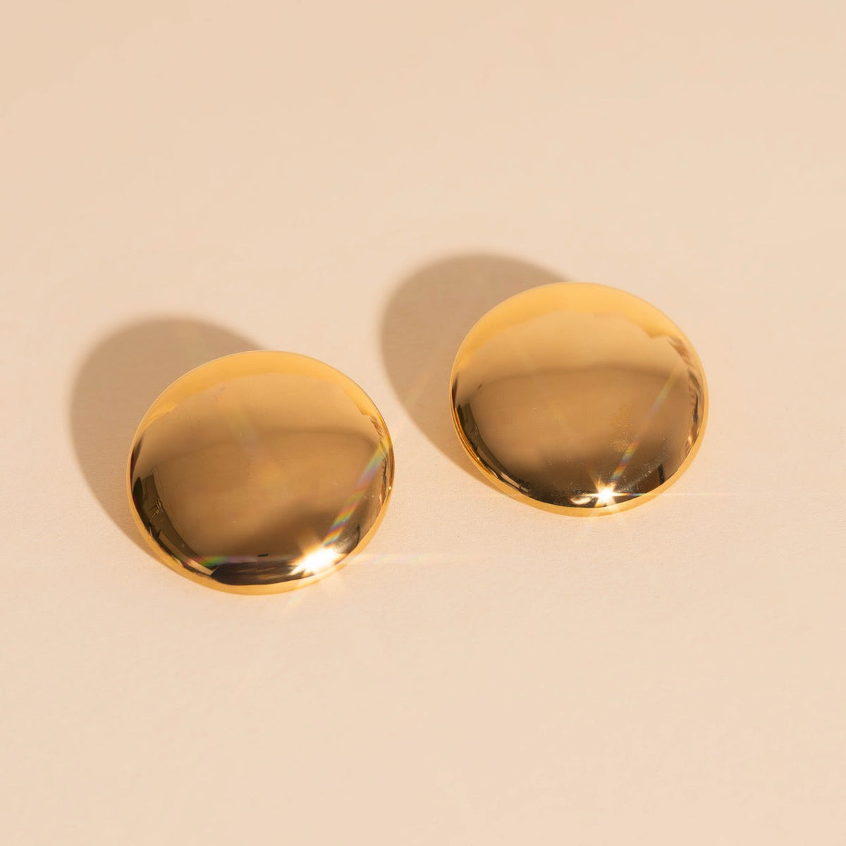 Jumbo Button Stud Earrings