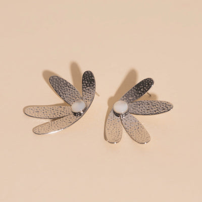 Jumbo Half Bloomed Stud Earrings