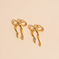 Ribbon Bow Huggie Hoop Charms 1
