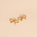 Rope Bow Huggie Hoop Charms 1