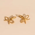 Rope Bow Huggie Hoop Charms 4