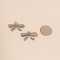 Rope Bow Huggie Hoop Charms 10
