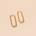 Titanium Thinny Rectangle Rounded Huggie Hoop Earrings - FeatherTUFF™ 1