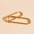 Titanium Thinny Rectangle Rounded Huggie Hoop Earrings - FeatherTUFF™ 5