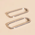 Titanium Thinny Rectangle Rounded Huggie Hoop Earrings - FeatherTUFF™ 3