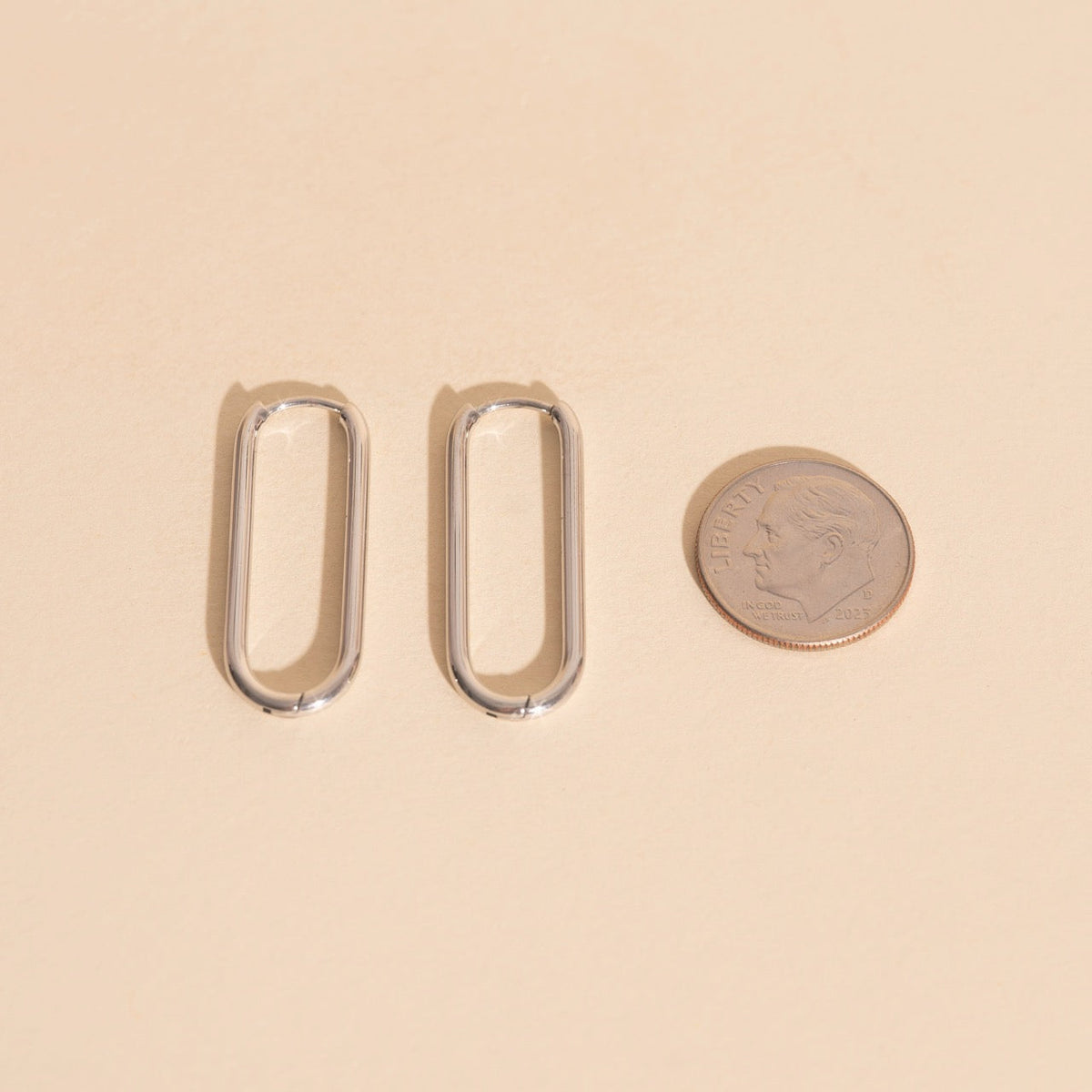 Titanium Thinny Rectangle Rounded Huggie Hoop Earrings - FeatherTUFF™