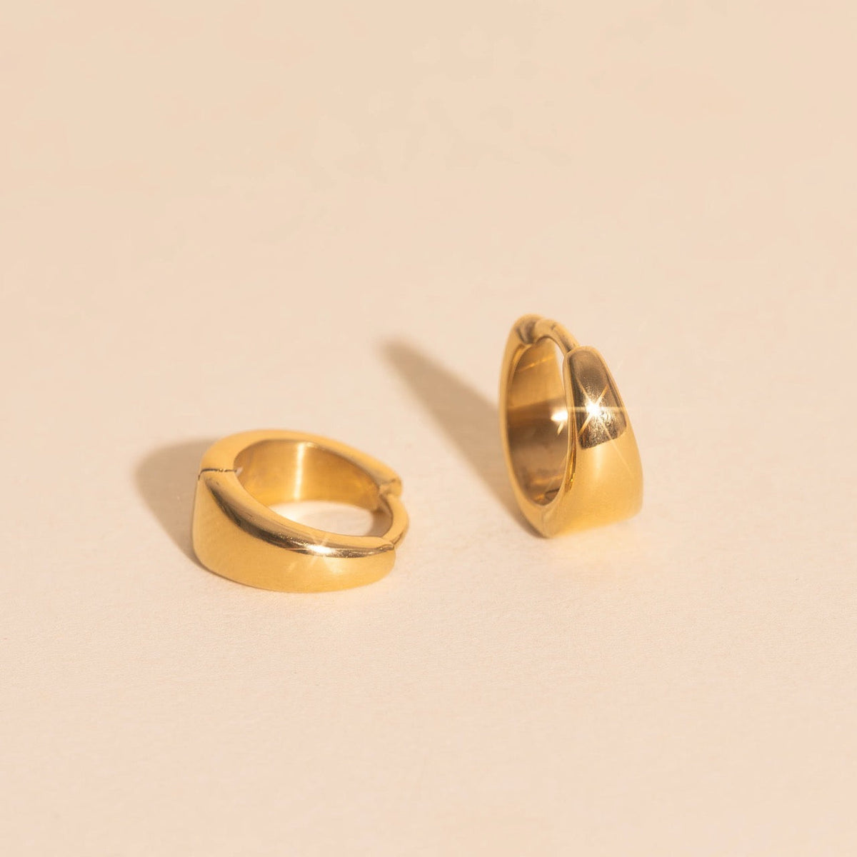 Chunky Teardrop Mini Huggie Hoop Earrings