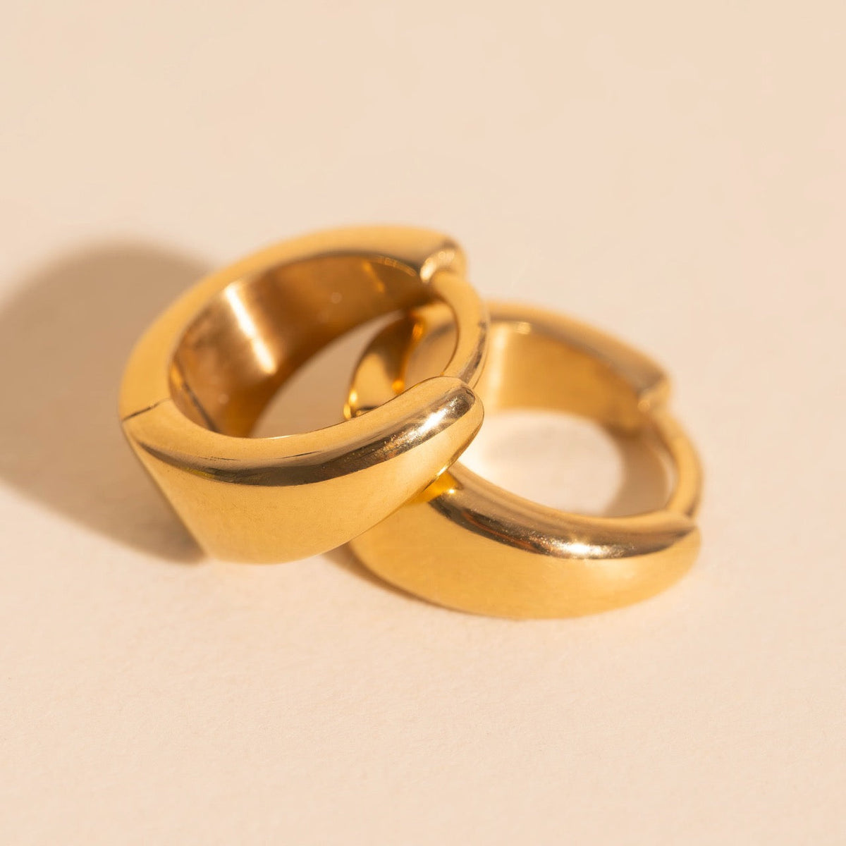 Chunky Teardrop Mini Huggie Hoop Earrings