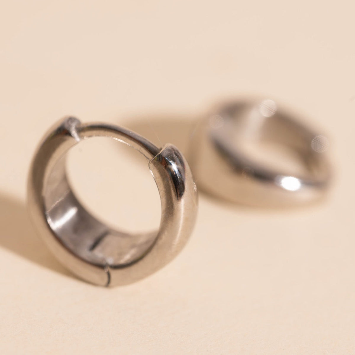 Chunky Teardrop Mini Huggie Hoop Earrings