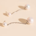 Pearl Line Stud Earrings 4